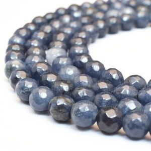 Natural Agate Gemstone Beads Faceted Round Beads